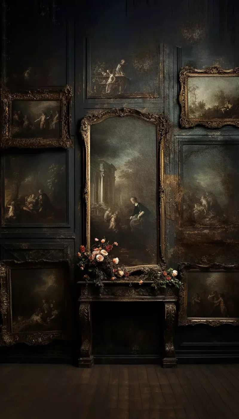 Old Masters Room Iv 8’X14’ Ultracloth (96 X 168 Inch) Backdrop