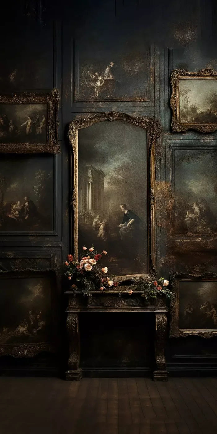 Old Masters Room Iv 8’X16’ Ultracloth (96 X 192 Inch) Backdrop