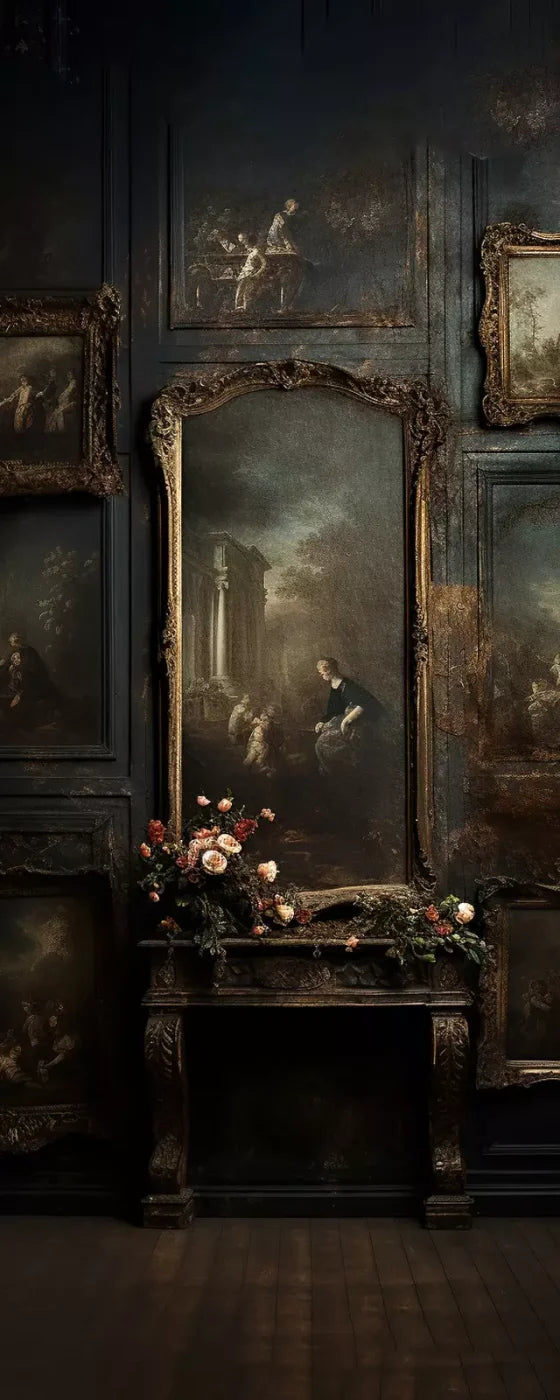 Old Masters Room Iv 8’X20’ Ultracloth (96 X 240 Inch) Backdrop