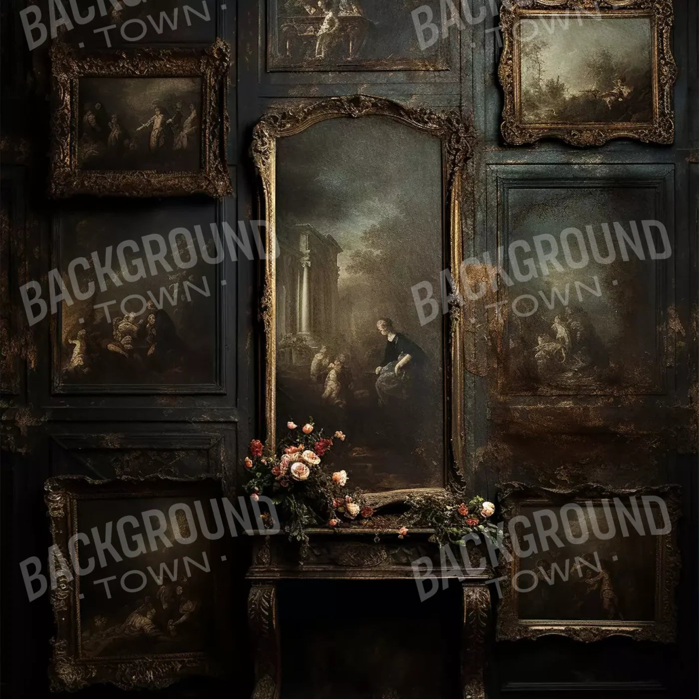 Old Masters Room Iv 8’X8’ Fleece (96 X Inch) Backdrop