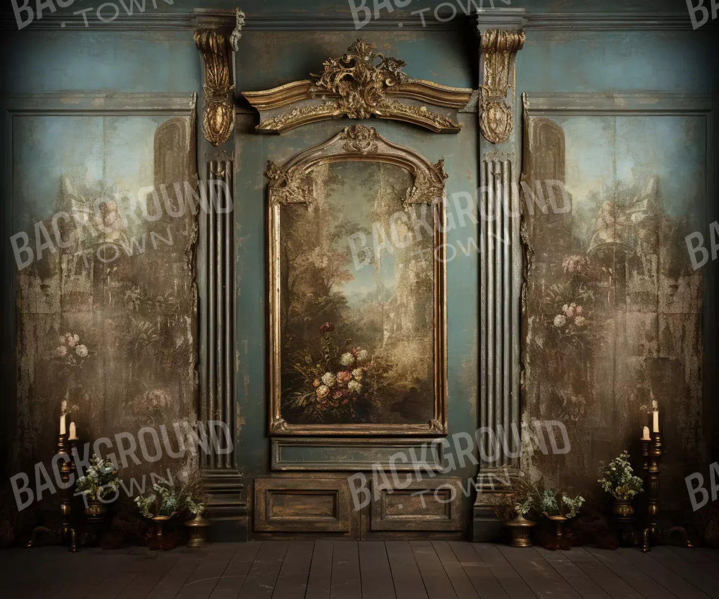 Old Masters Room V 12’X10’ Ultracloth (144 X 120 Inch) Backdrop
