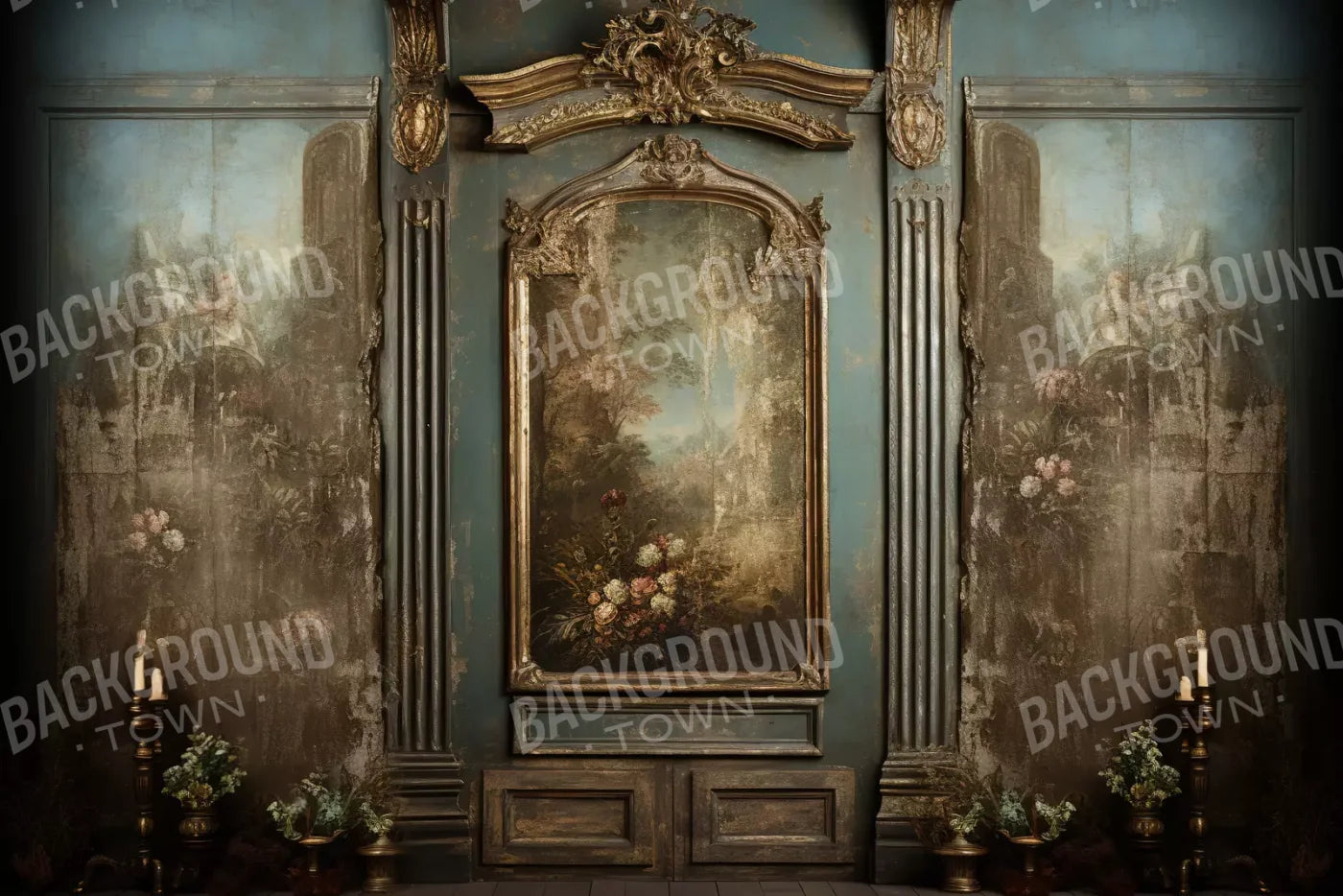 Old Masters Room V 12’X8’ Ultracloth (144 X 96 Inch) Backdrop