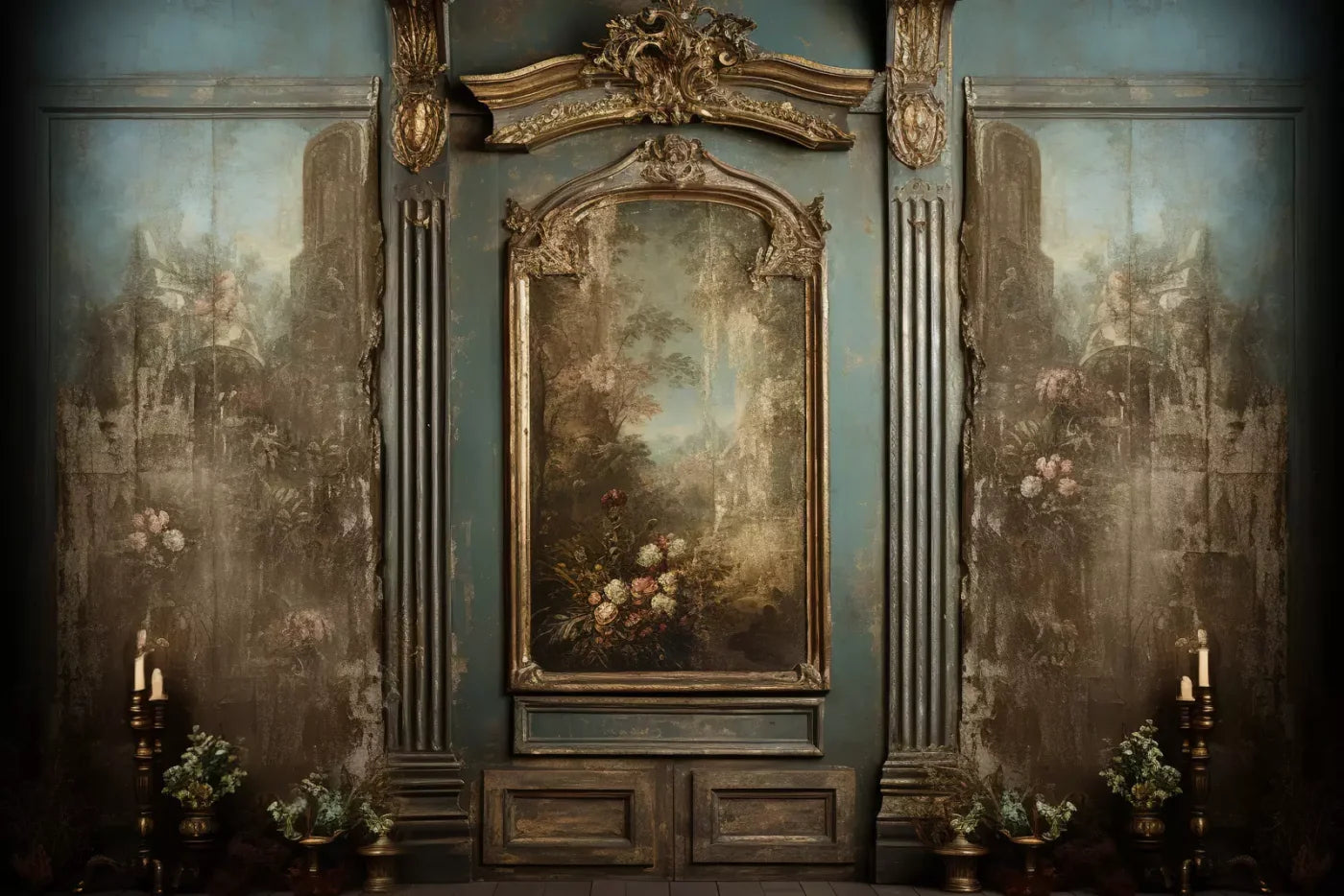 Old Masters Room V 12’X8’ Ultracloth (144 X 96 Inch) Backdrop