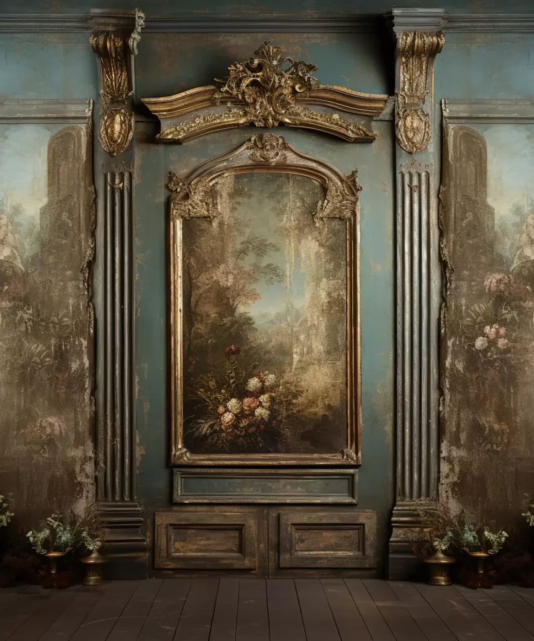 Brown, Green Backdrop for Photography