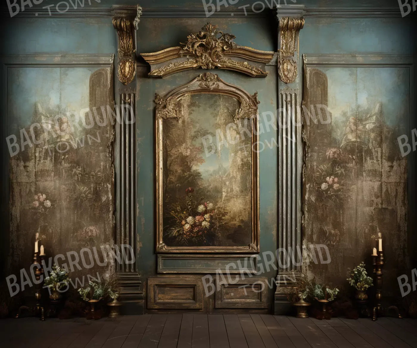 Old Masters Room V 5’X4’2 Fleece (60 X 50 Inch) Backdrop