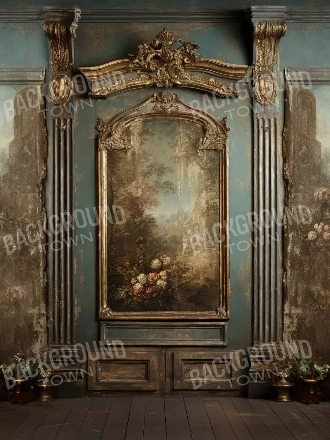 Old Masters Room V 5’X6’8 Fleece (60 X 80 Inch) Backdrop