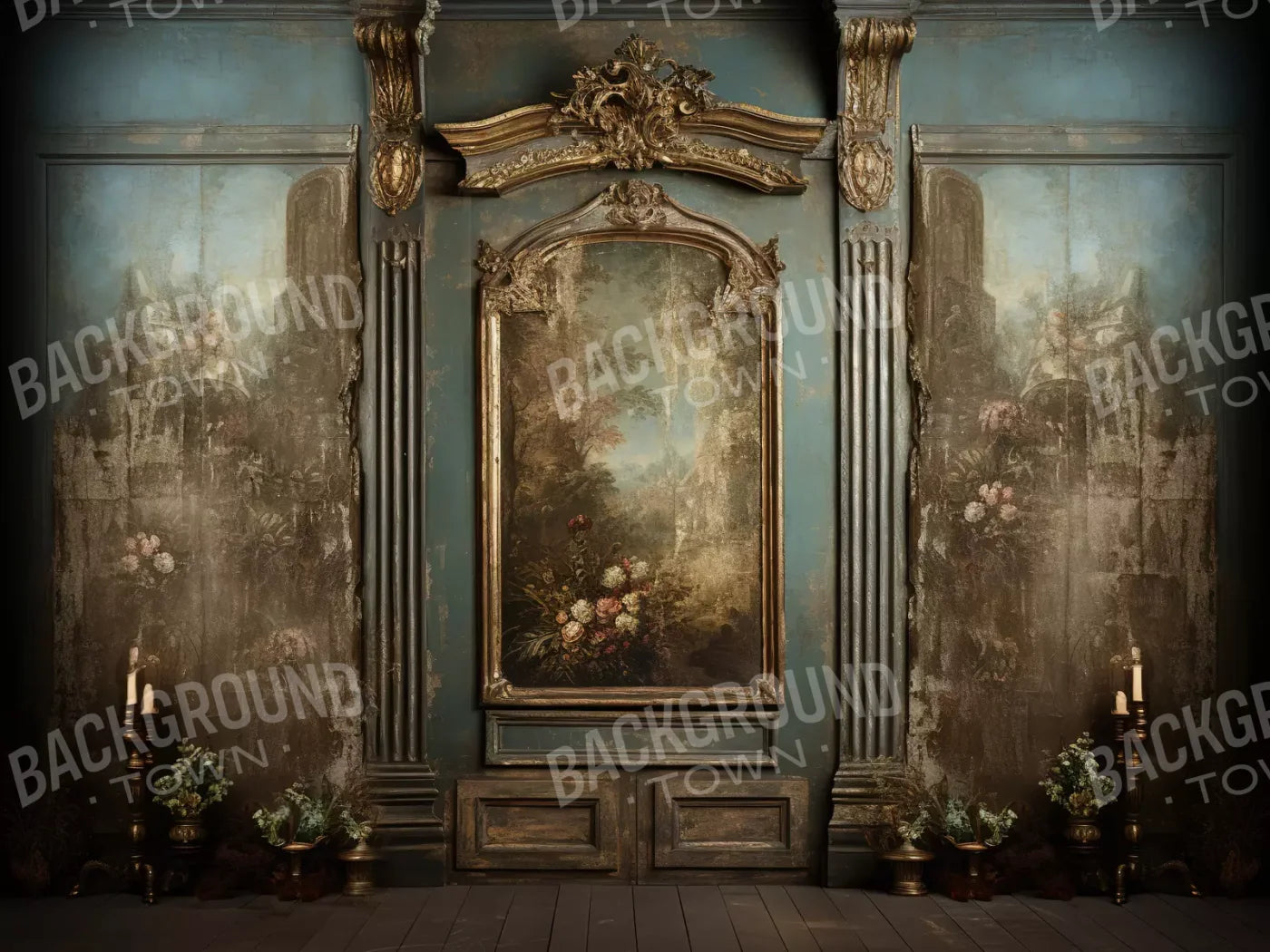 Old Masters Room V 6’8X5’ Fleece (80 X 60 Inch) Backdrop