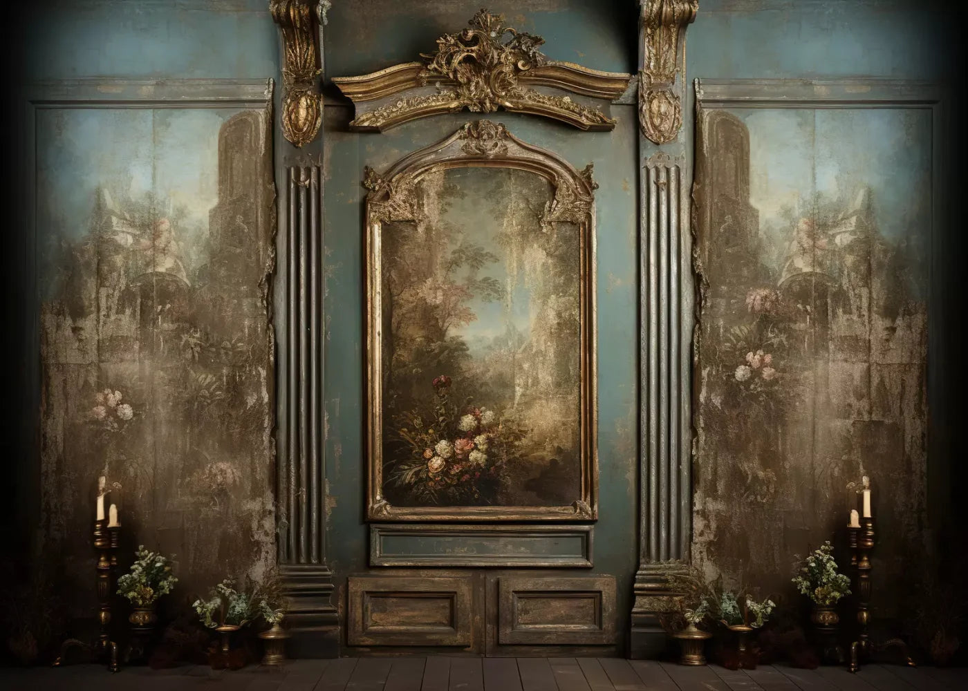 Old Masters Room V 7’X5’ Ultracloth (84 X 60 Inch) Backdrop