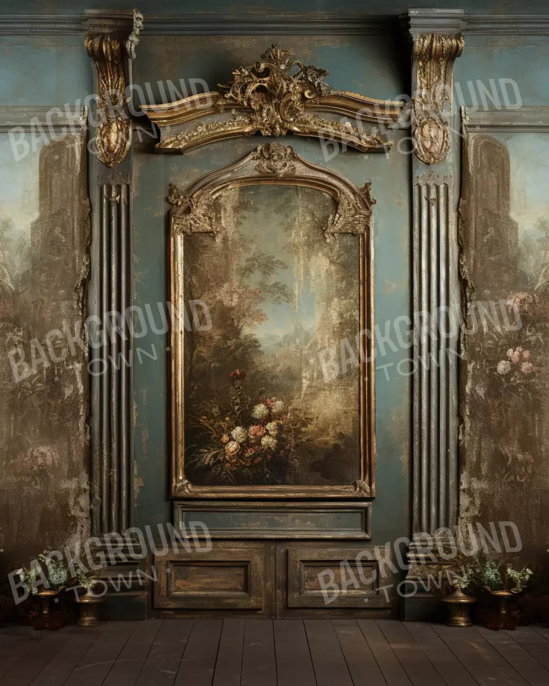 Old Masters Room V 8’X10’ Fleece (96 X 120 Inch) Backdrop