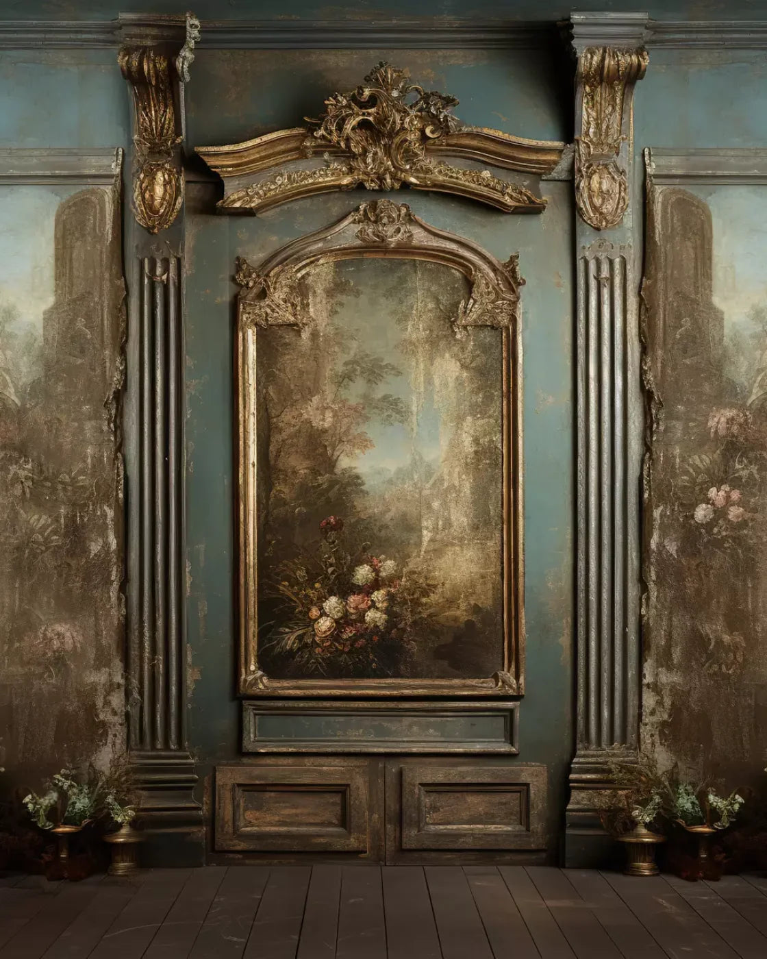 Old Masters Room V 8’X10’ Fleece (96 X 120 Inch) Backdrop