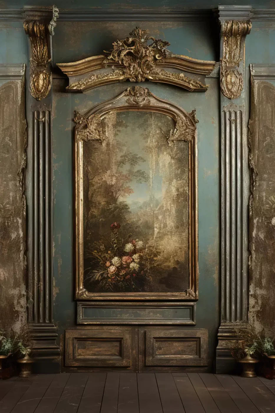 Old Masters Room V 8’X12’ Ultracloth (96 X 144 Inch) Backdrop
