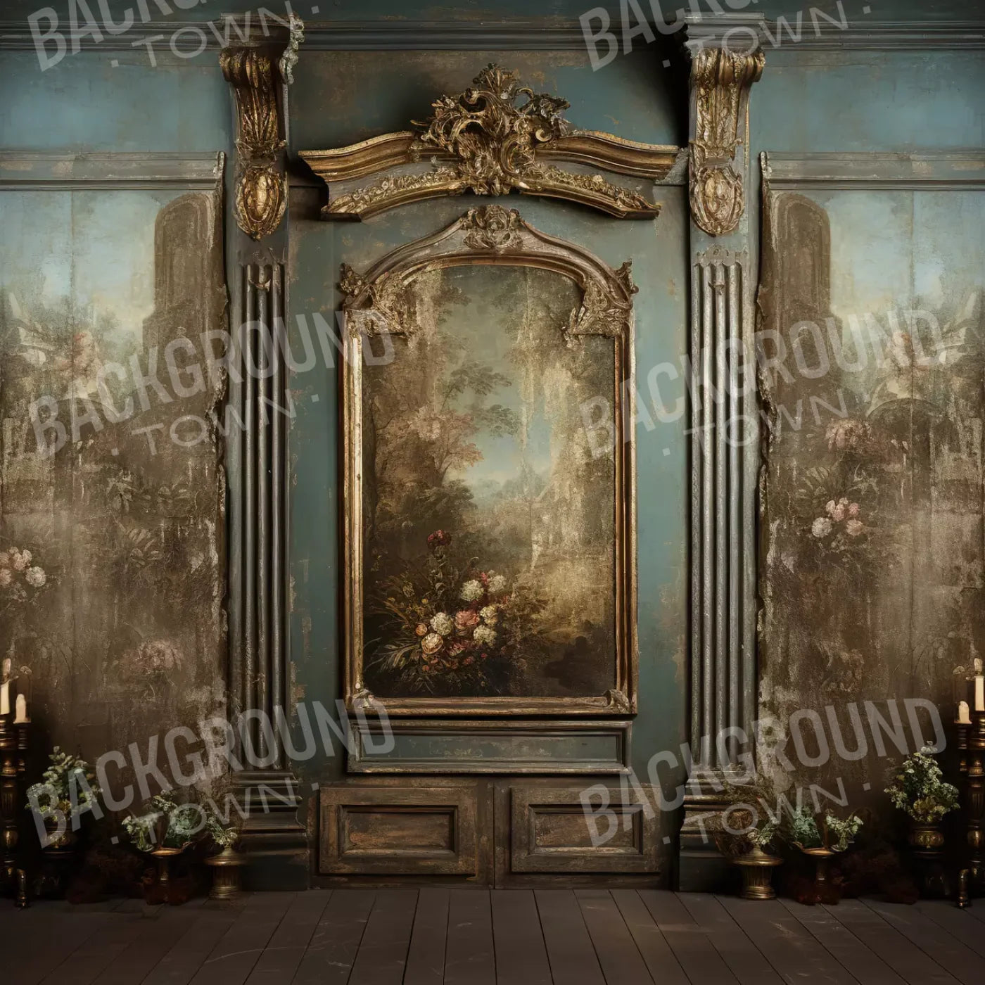 Old Masters Room V 8’X8’ Fleece (96 X Inch) Backdrop