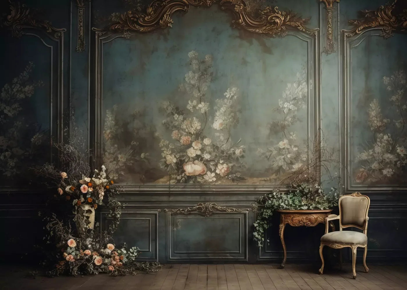 Old Masters Room Vi 7’X5’ Ultracloth (84 X 60 Inch) Backdrop