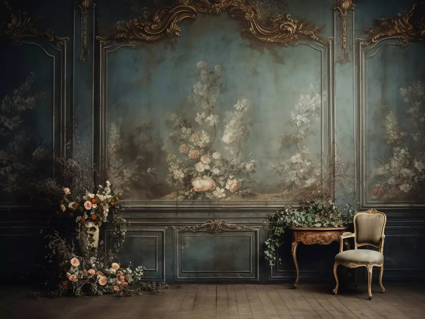 Old Masters Room Vi 8’X6’ Fleece (96 X 72 Inch) Backdrop