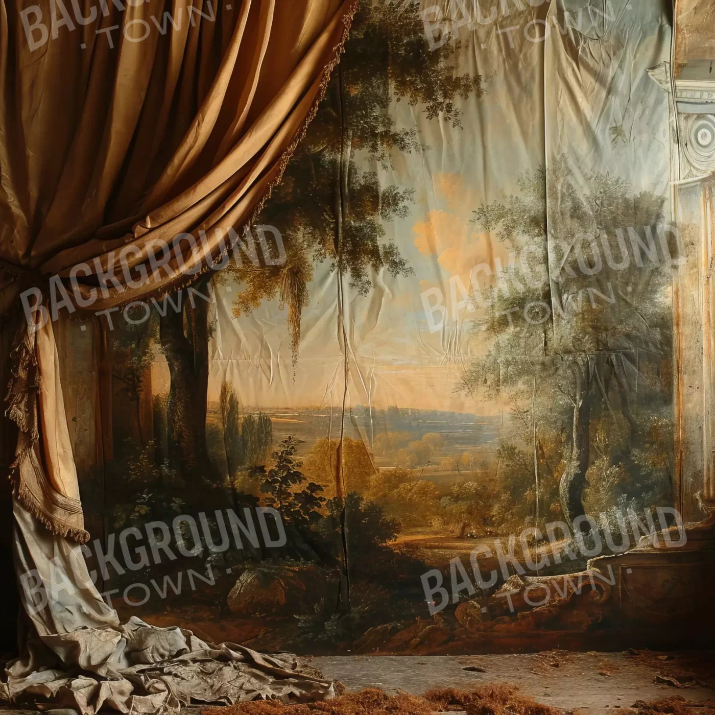 Old Painted Drape 10’x10’ UltraCloth (120 x 120 inch) Backdrop