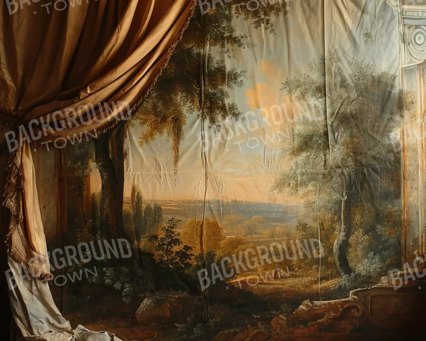 Old Painted Drape 10’x8’ Fleece (120 x 96 inch) Backdrop