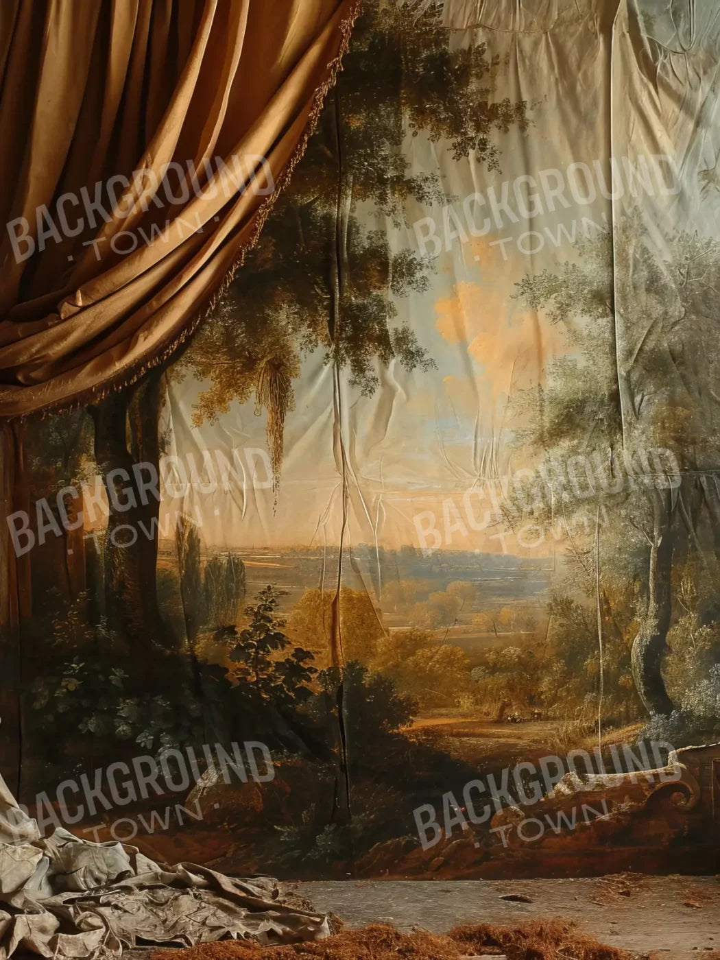 Old Painted Drape 5’x6’8 Fleece (60 x 80 inch) Backdrop