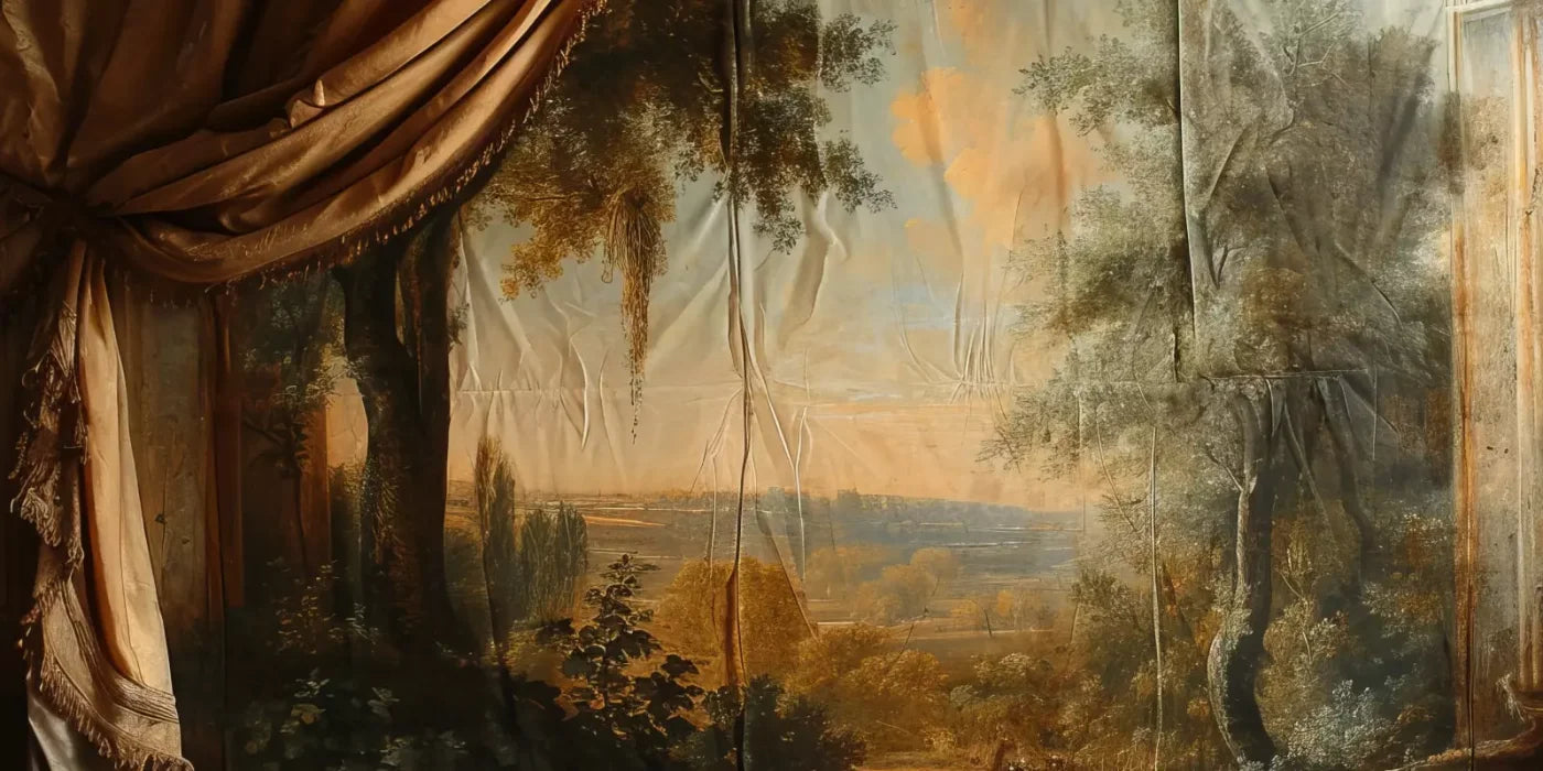 Old Painted Drape Backdrop