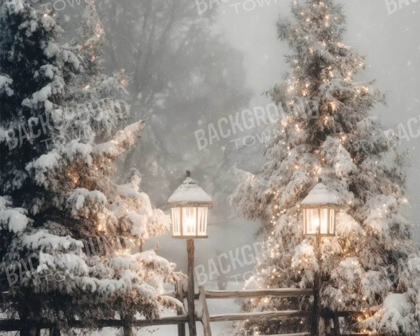 Old Time Christmas 10’x8’ Fleece (120 x 96 inch) Backdrop