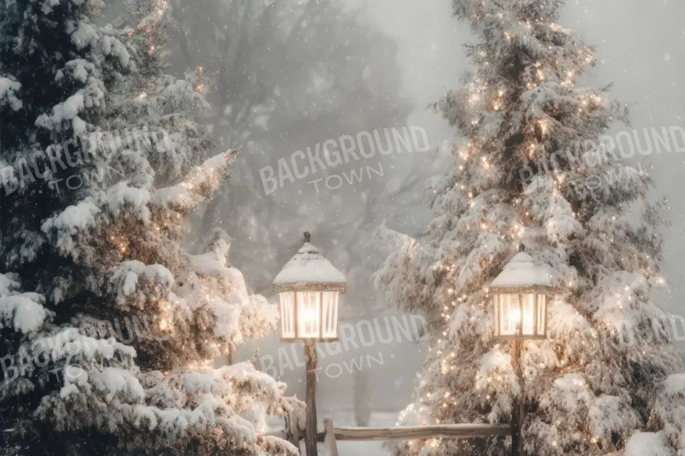 Old Time Christmas 12’x8’ UltraCloth (144 x 96 inch) Backdrop