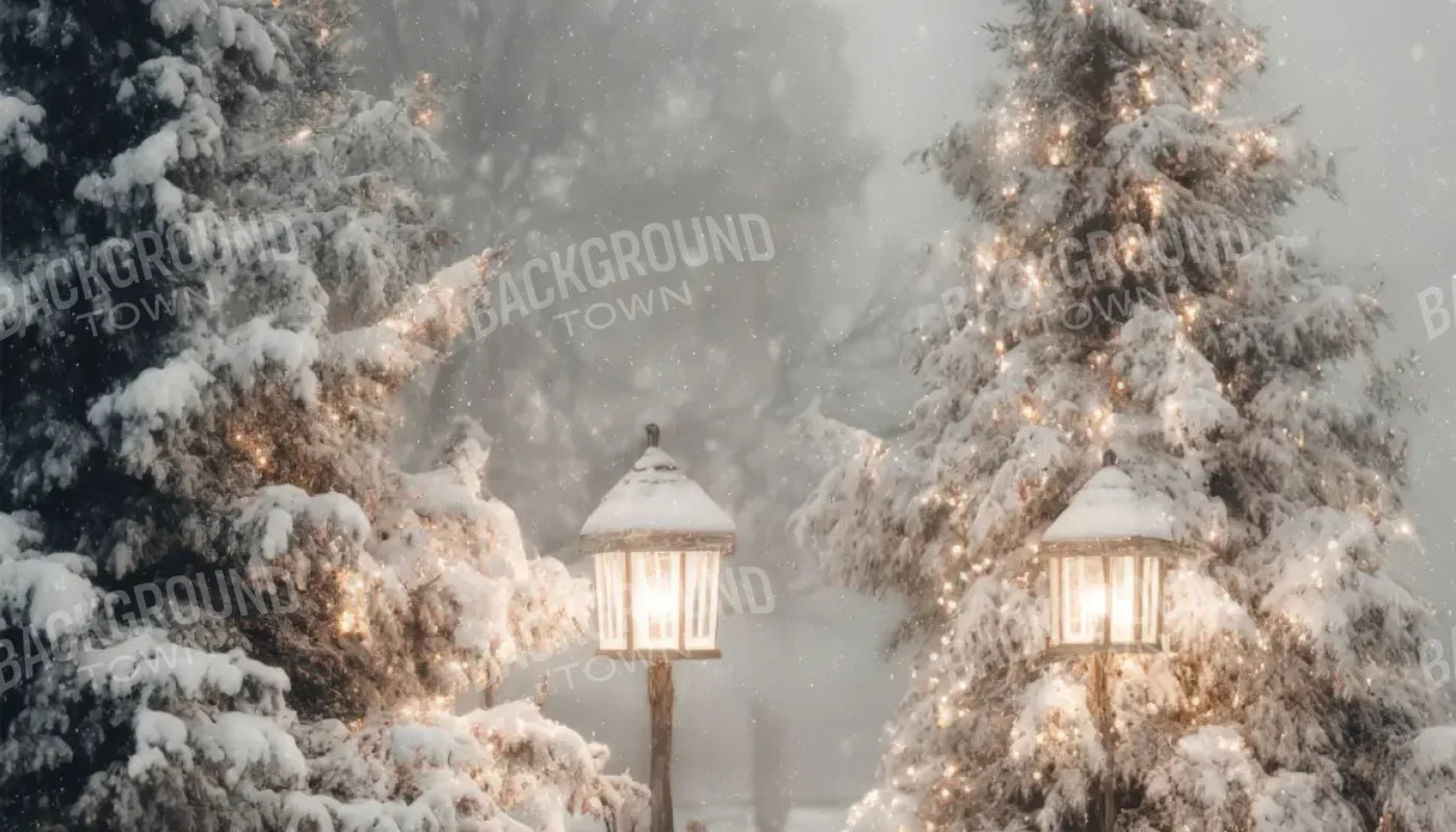 Old Time Christmas 14’x8’ UltraCloth (168 x 96 inch) Backdrop