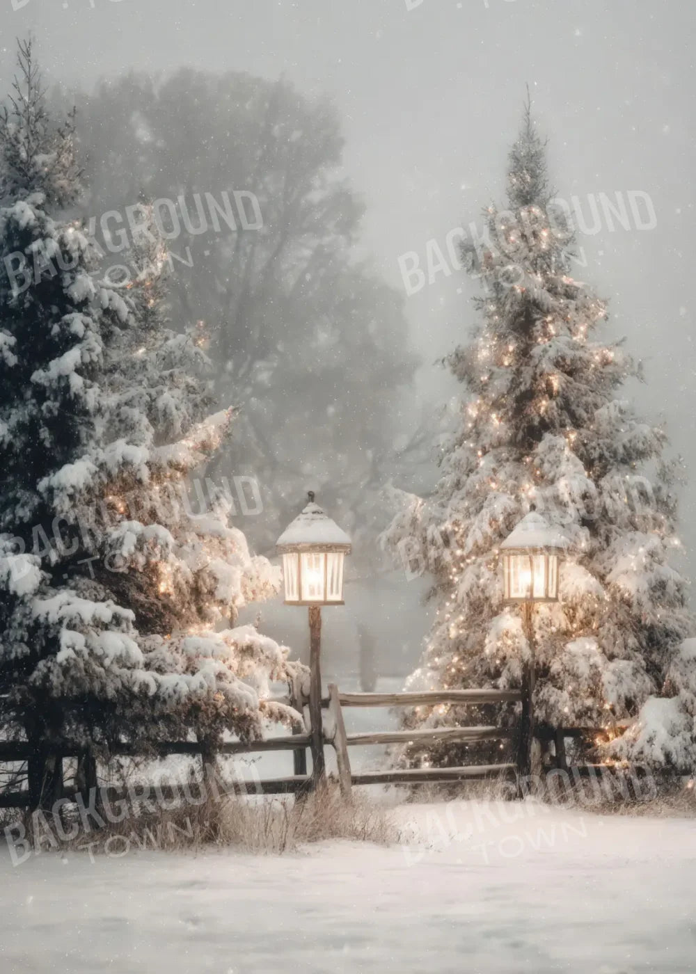 Old Time Christmas 5’x7’ UltraCloth (60 x 84 inch) Backdrop