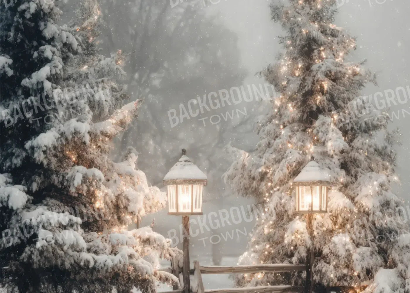 Old Time Christmas 7’x5’ UltraCloth (84 x 60 inch) Backdrop