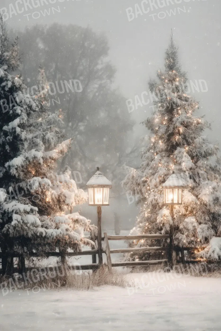 Old Time Christmas 8’x12’ UltraCloth (96 x 144 inch) Backdrop