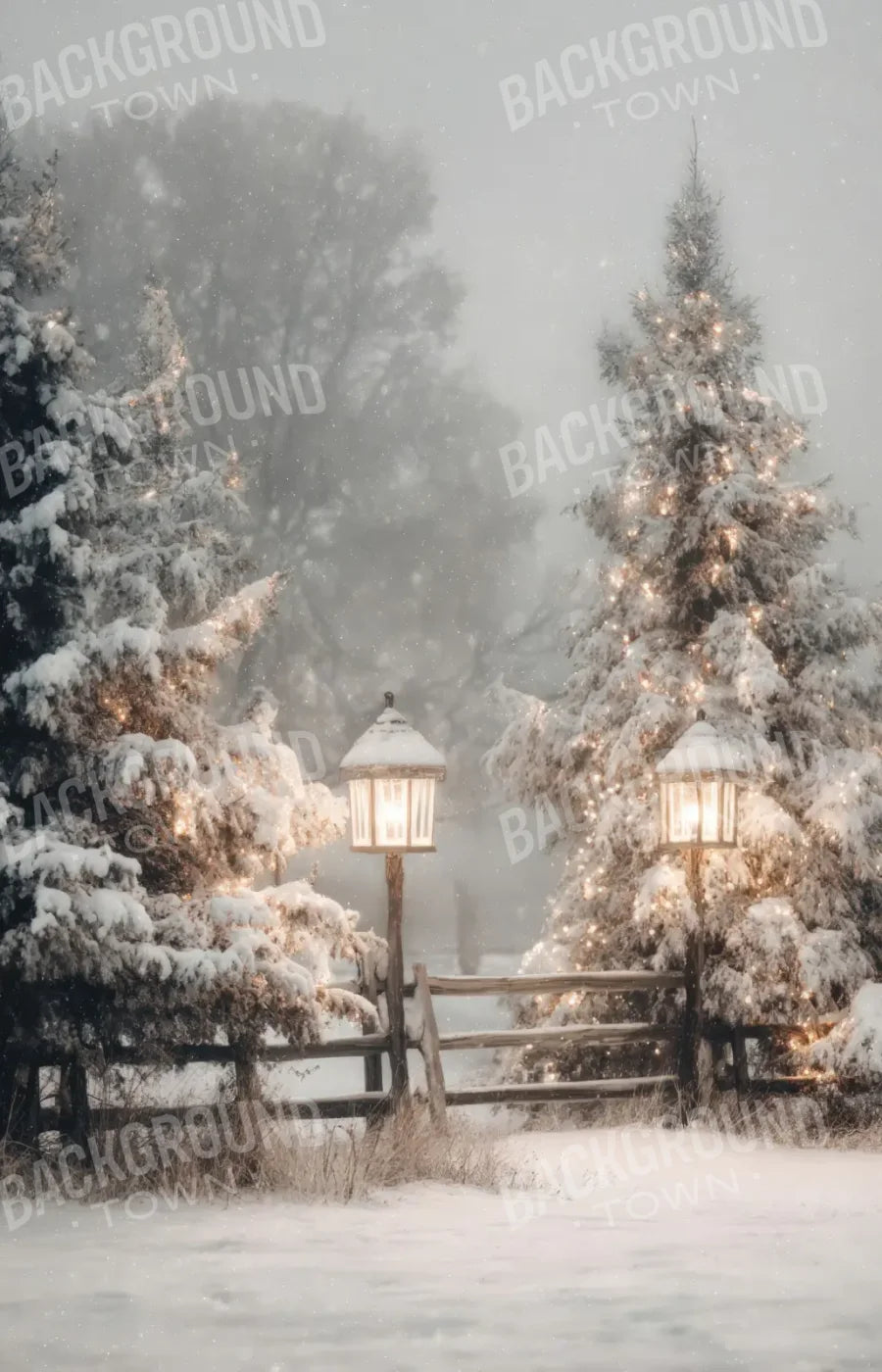 Old Time Christmas 9’x14’ UltraCloth (108 x 168 inch) Backdrop