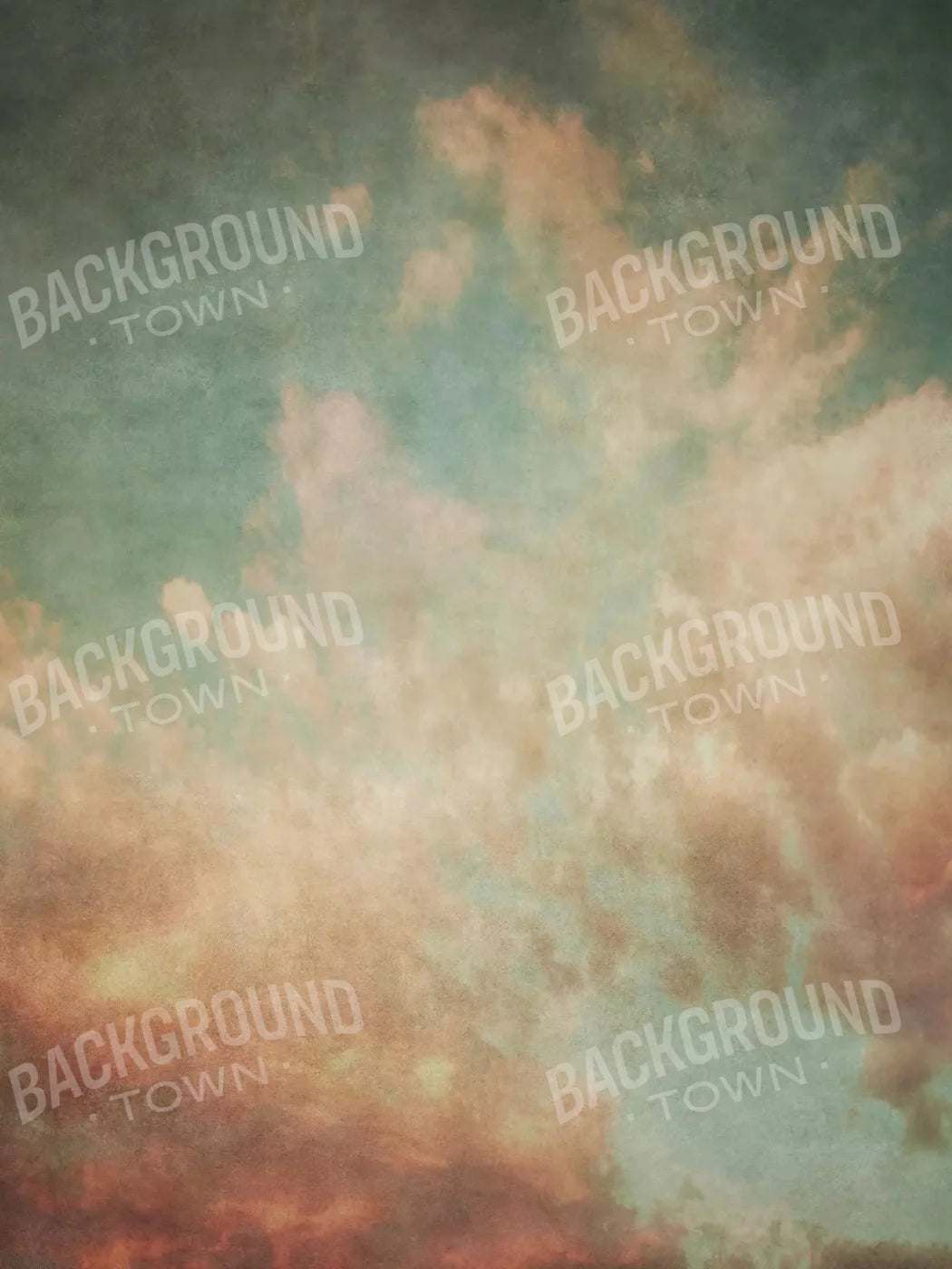 Old World Teal Sky 5X68 Fleece ( 60 X 80 Inch ) Backdrop