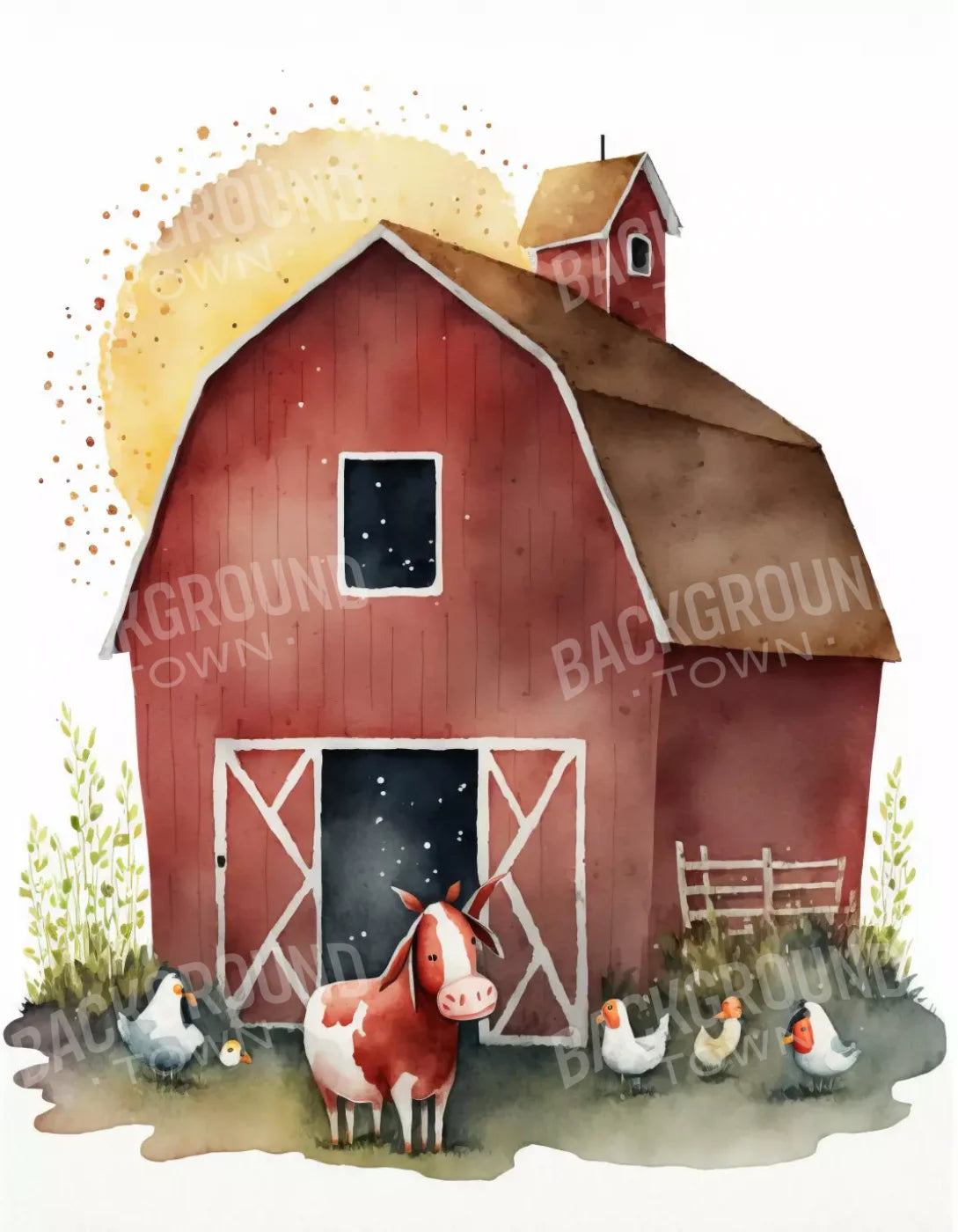 On The Farm Ll 6X8 Fleece ( 72 X 96 Inch ) Backdrop