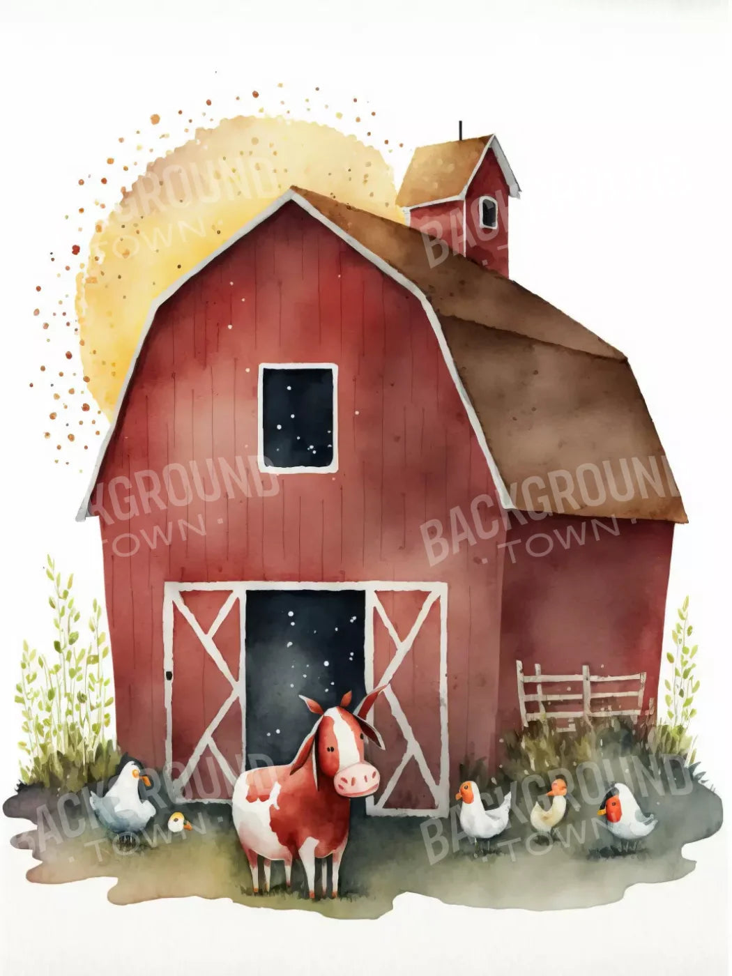 On The Farm Ll 8X10 Fleece ( 96 X 120 Inch ) Backdrop