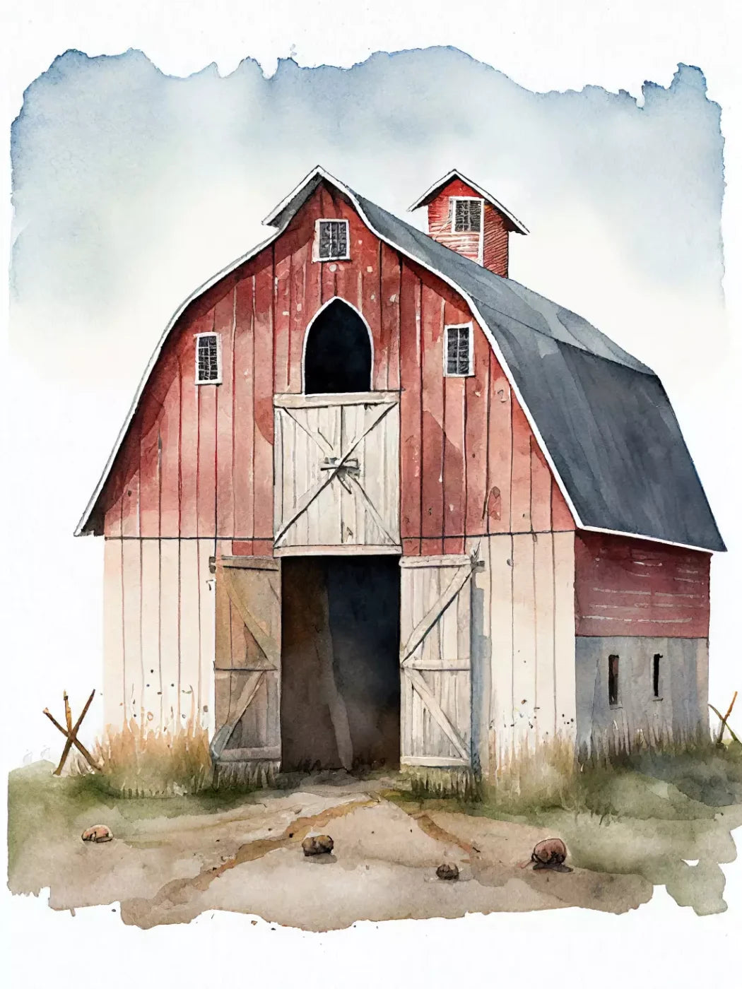 On The Farm 5X68 Fleece ( 60 X 80 Inch ) Backdrop