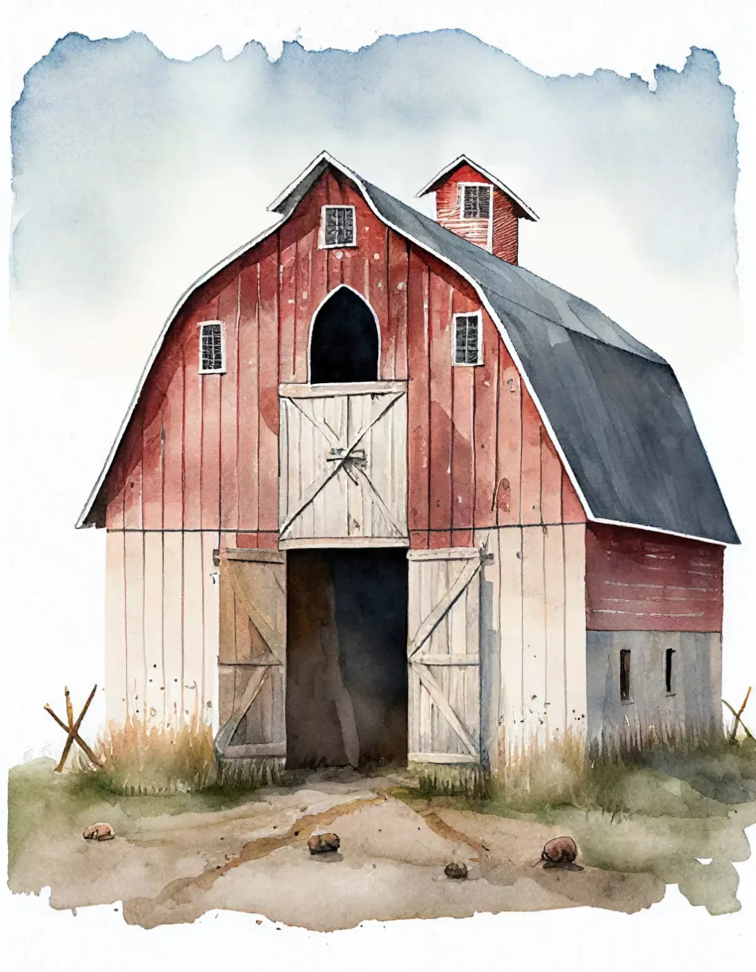 On The Farm 6X8 Fleece ( 72 X 96 Inch ) Backdrop