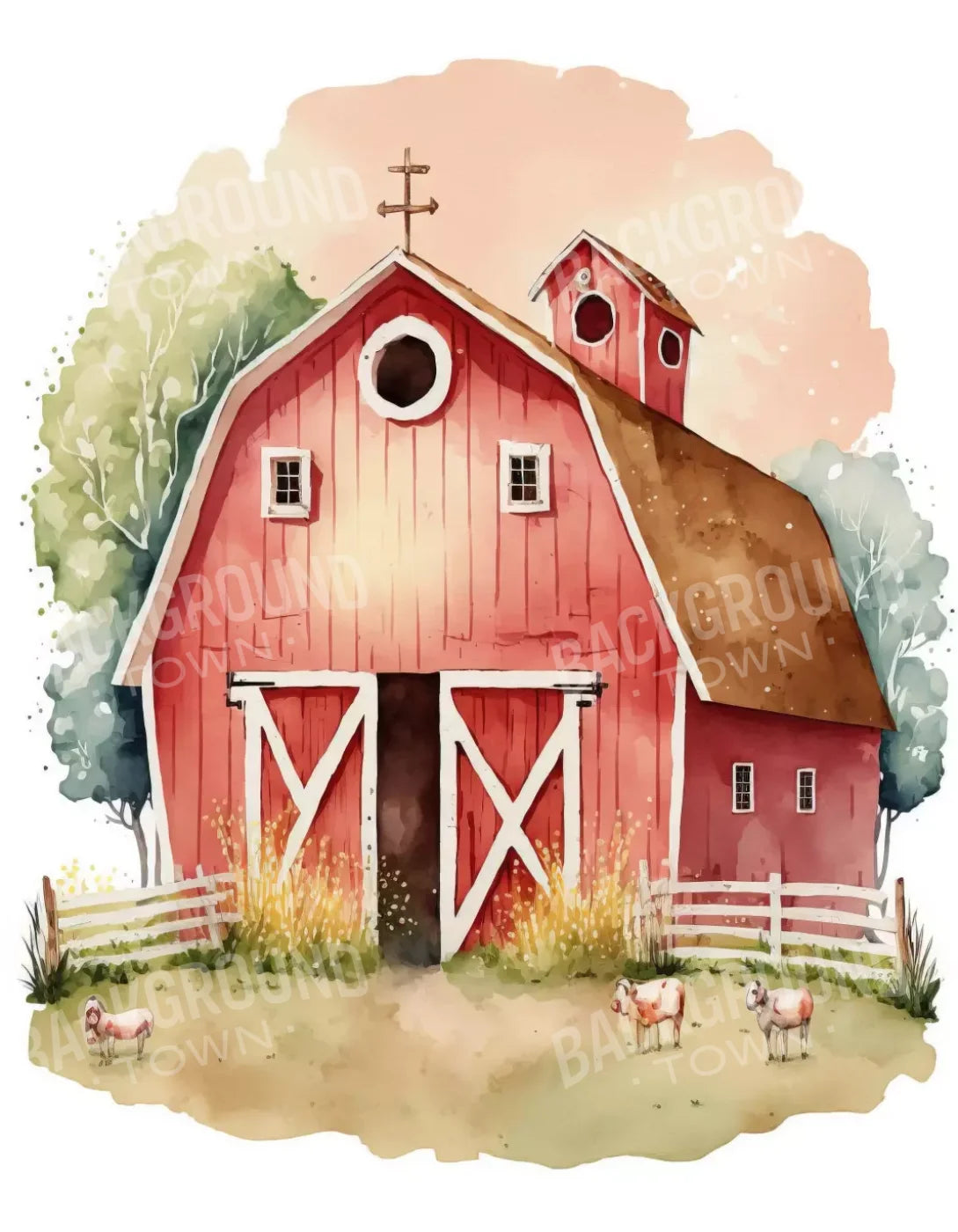 On The Farm Lll 6X8 Fleece ( 72 X 96 Inch ) Backdrop