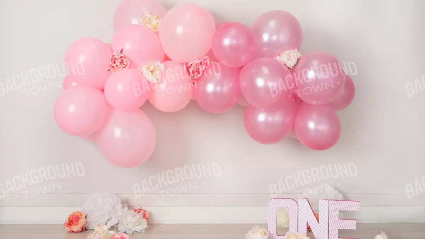 One Pink Birthday 14X8 Ultracloth ( 168 X 96 Inch ) Backdrop