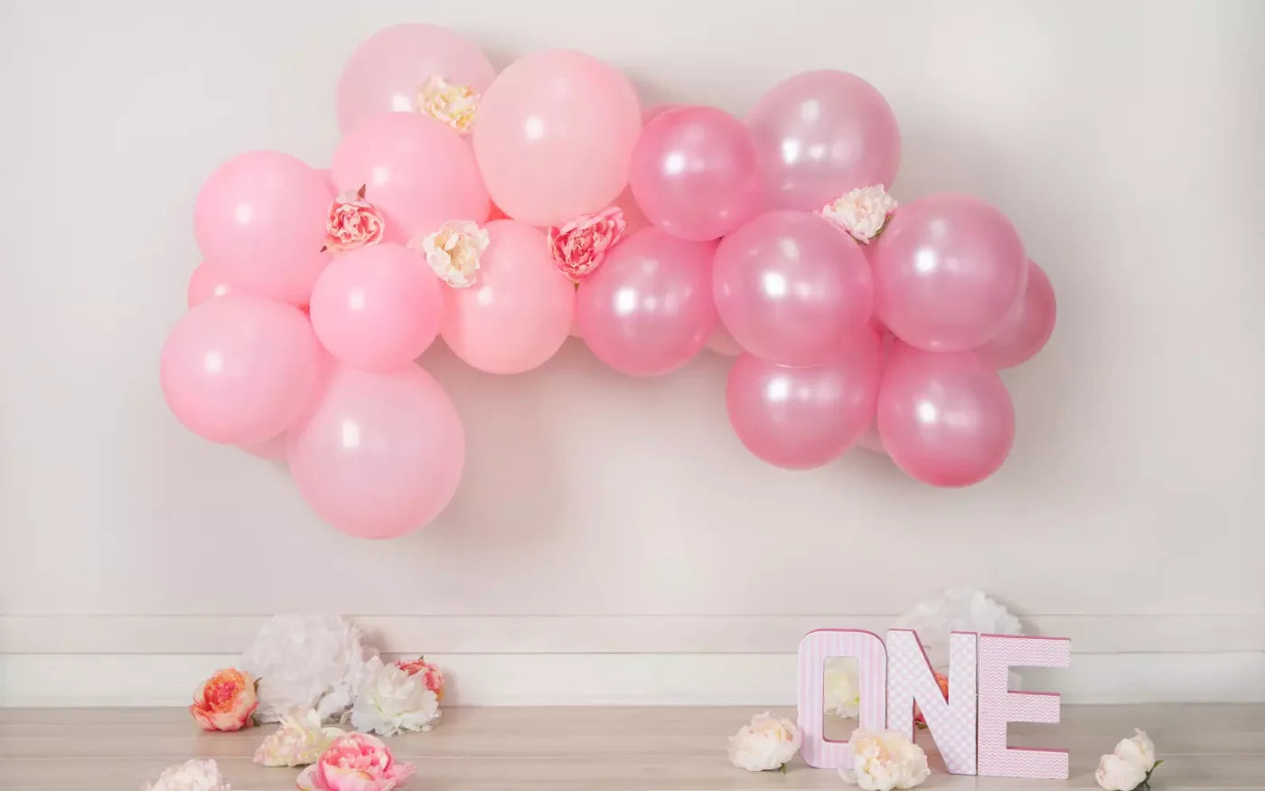 One Pink Birthday 14X9 Ultracloth ( 168 X 108 Inch ) Backdrop
