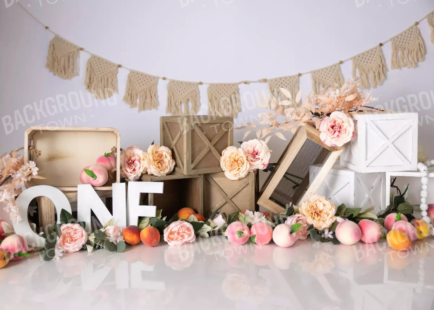 One Sweet Peach 7’X5’ Ultracloth (84 X 60 Inch) Backdrop