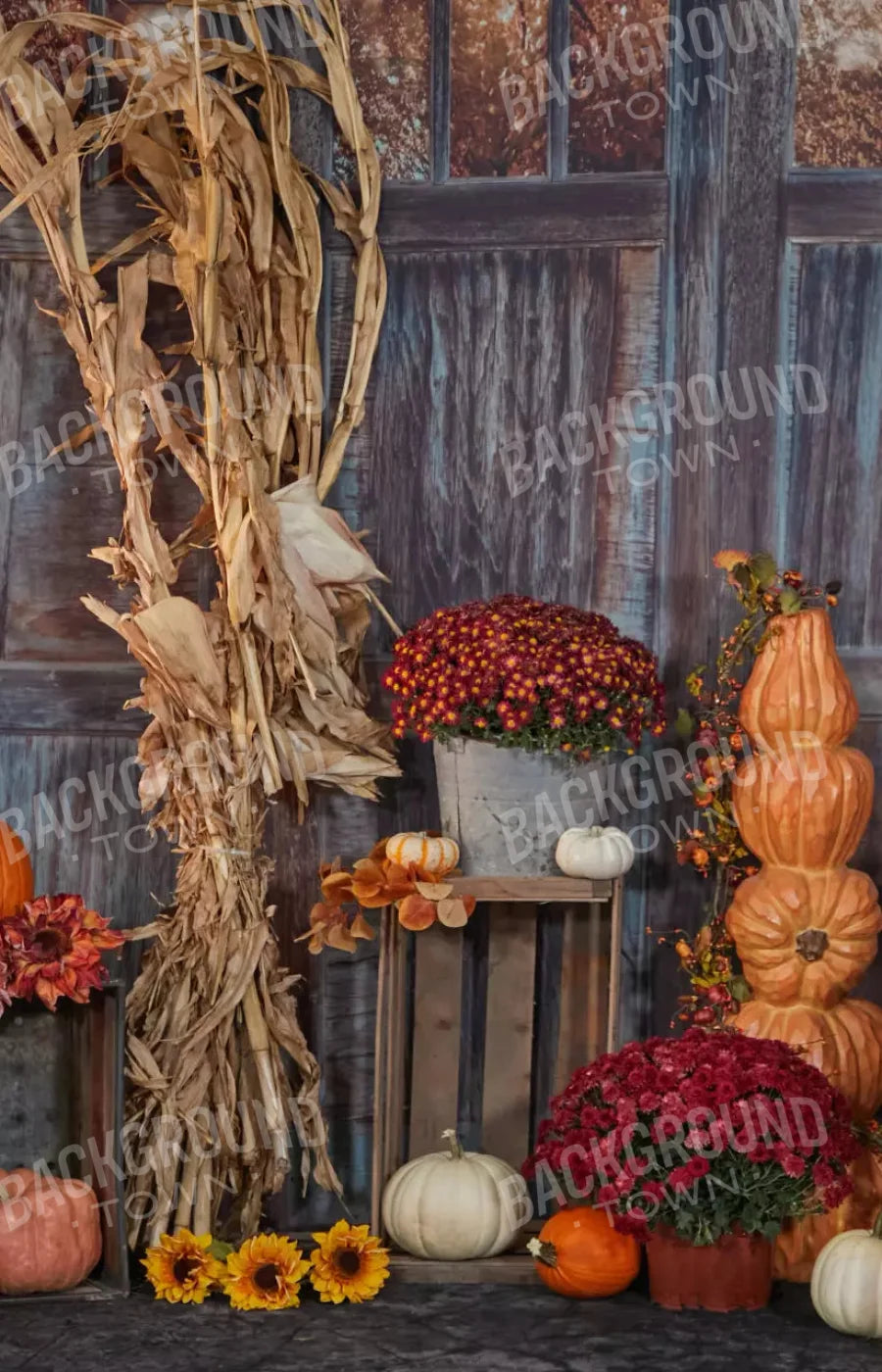 Pumpkin Patch 8X12 Ultracloth ( 96 X 144 Inch ) Backdrop