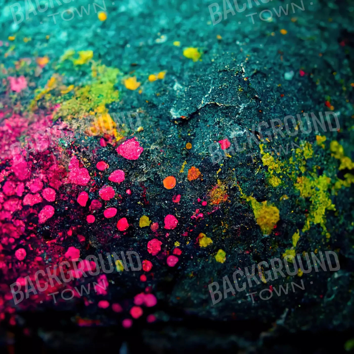 Neon Splatter 8X8 Fleece ( 96 X Inch ) Backdrop