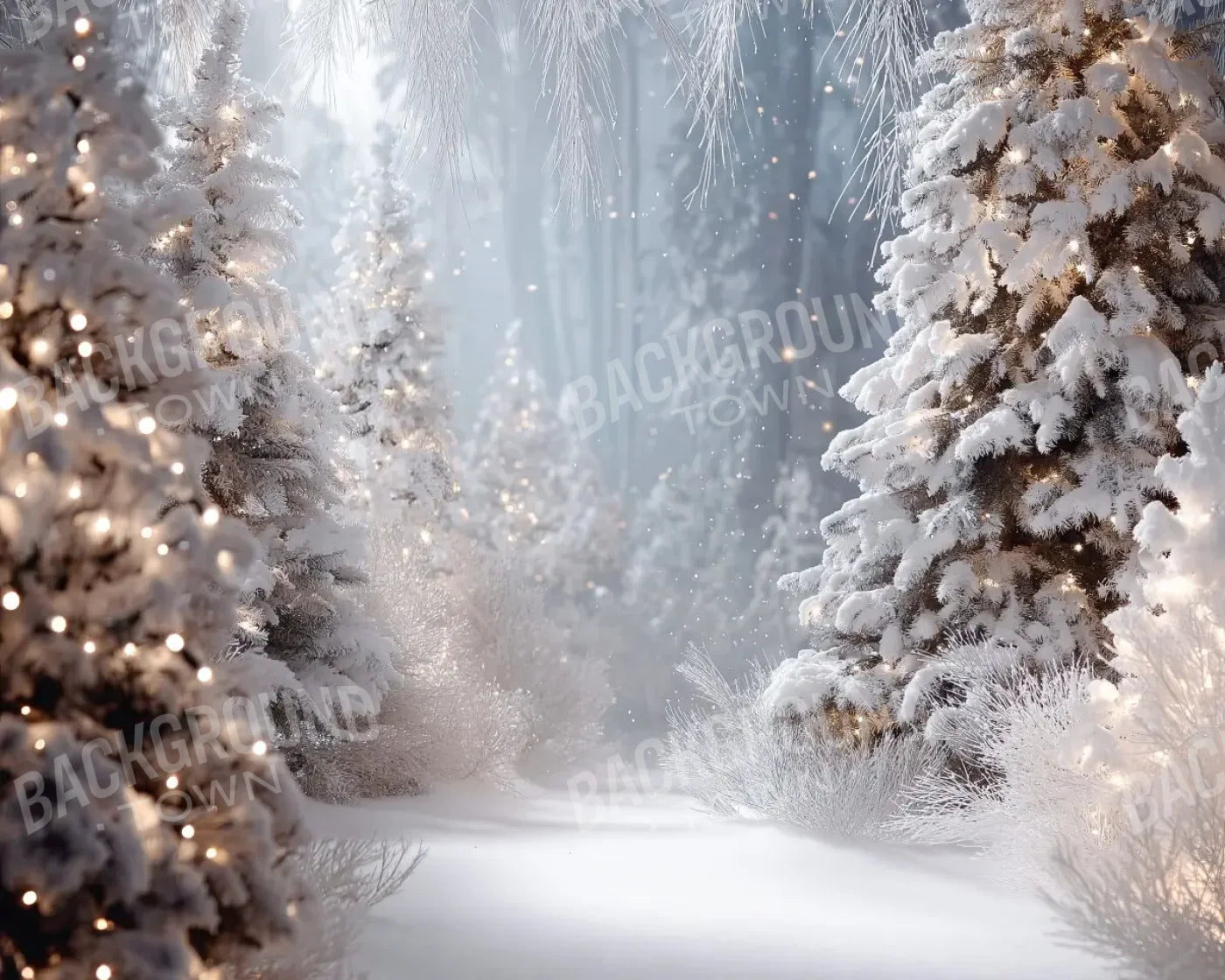 Opening In The Winter Pines 10’x8’ Fleece (120 x 96 inch) Backdrop