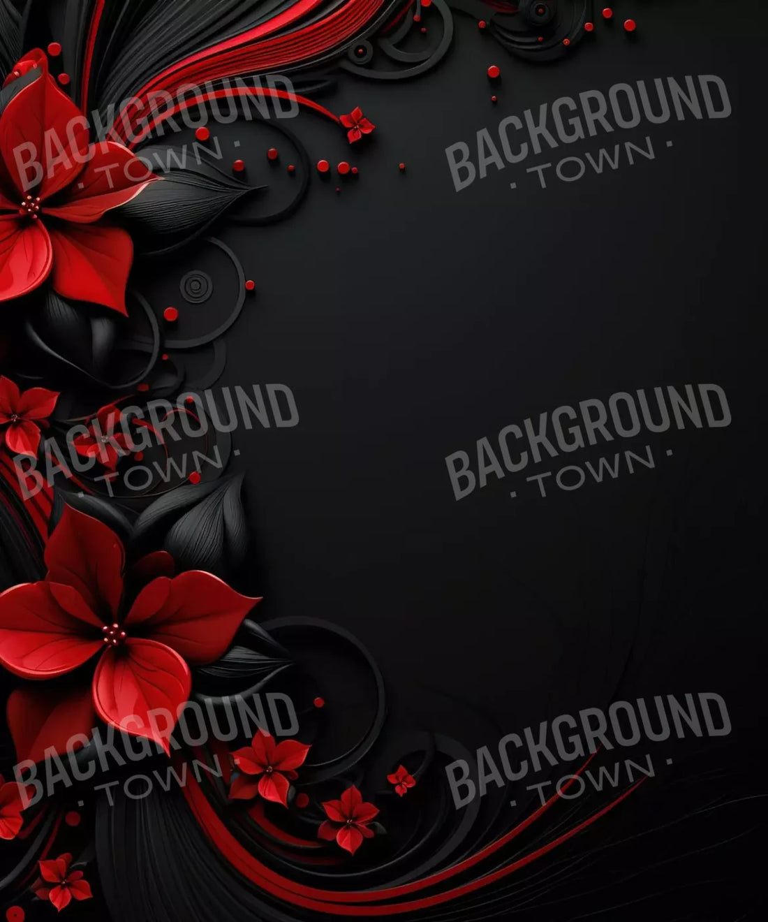 Red, Black  Backdrop for Photography