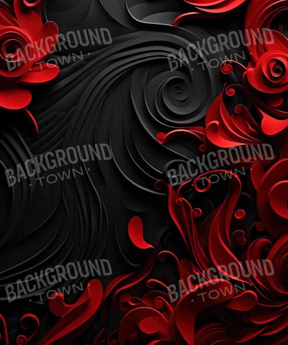 Red, Black Backdrop for Photography