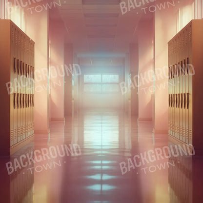 Orange And Pink Pastel Lockers 10’x10’ UltraCloth (120 x 120 inch) Backdrop