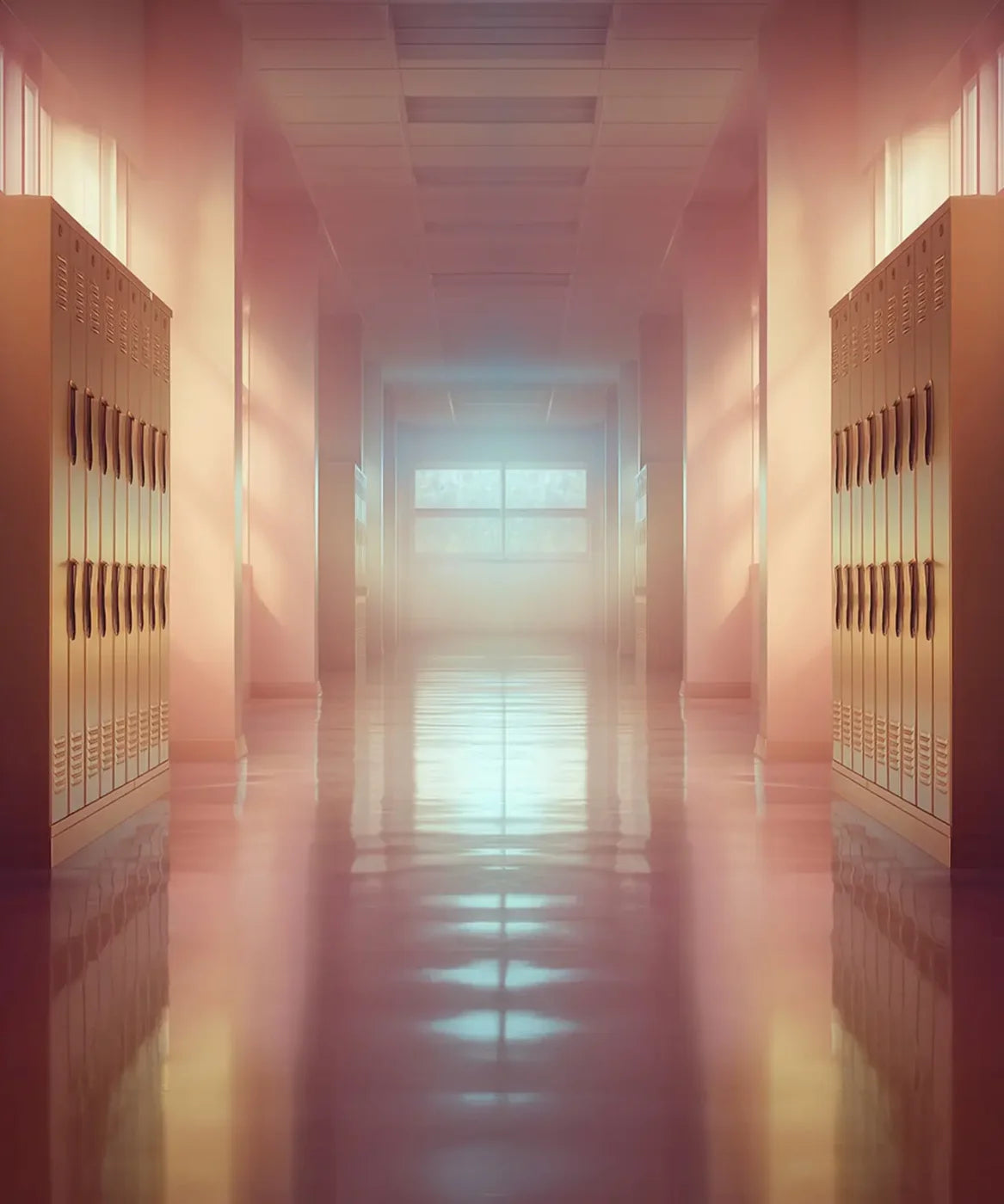 Orange And Pink Pastel Lockers 10’x12’ UltraCloth (120 x 144 inch) Backdrop