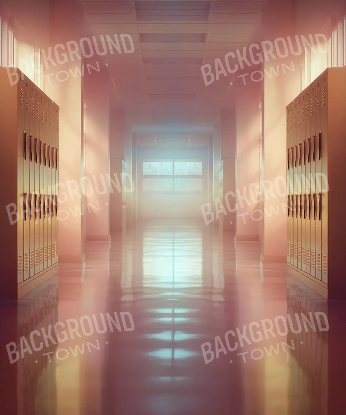 Orange And Pink Pastel Lockers 10’x12’ UltraCloth (120 x 144 inch) Backdrop