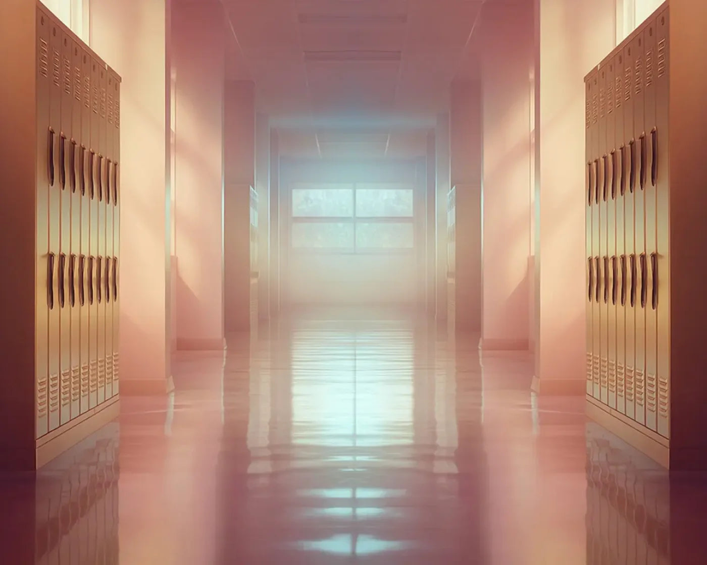 Orange And Pink Pastel Lockers 10’x8’ Fleece (120 x 96 inch) Backdrop
