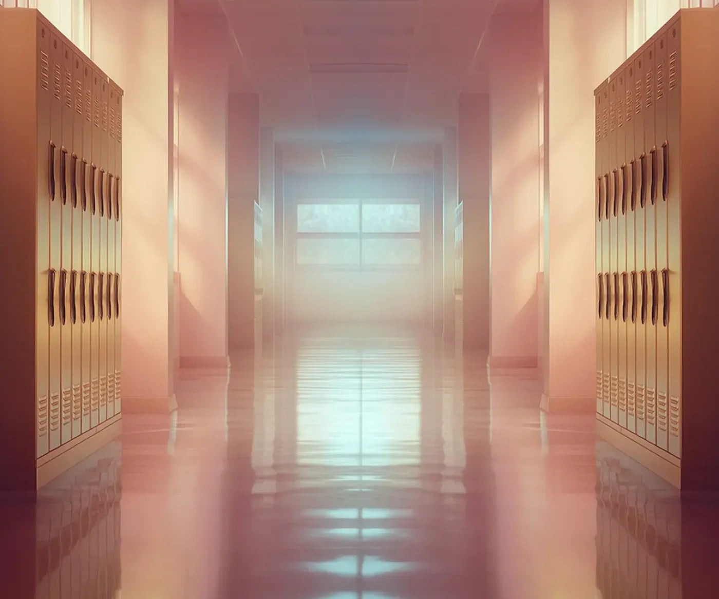 Orange And Pink Pastel Lockers 12’x10’ UltraCloth (144 x 120 inch) Backdrop