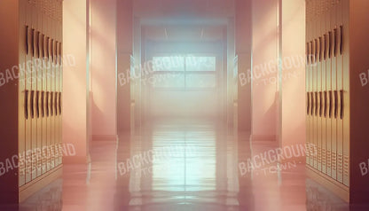 Orange And Pink Pastel Lockers 14’x8’ UltraCloth (168 x 96 inch) Backdrop