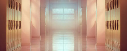 Orange And Pink Pastel Lockers 20’x8’ UltraCloth (240 x 96 inch) Backdrop